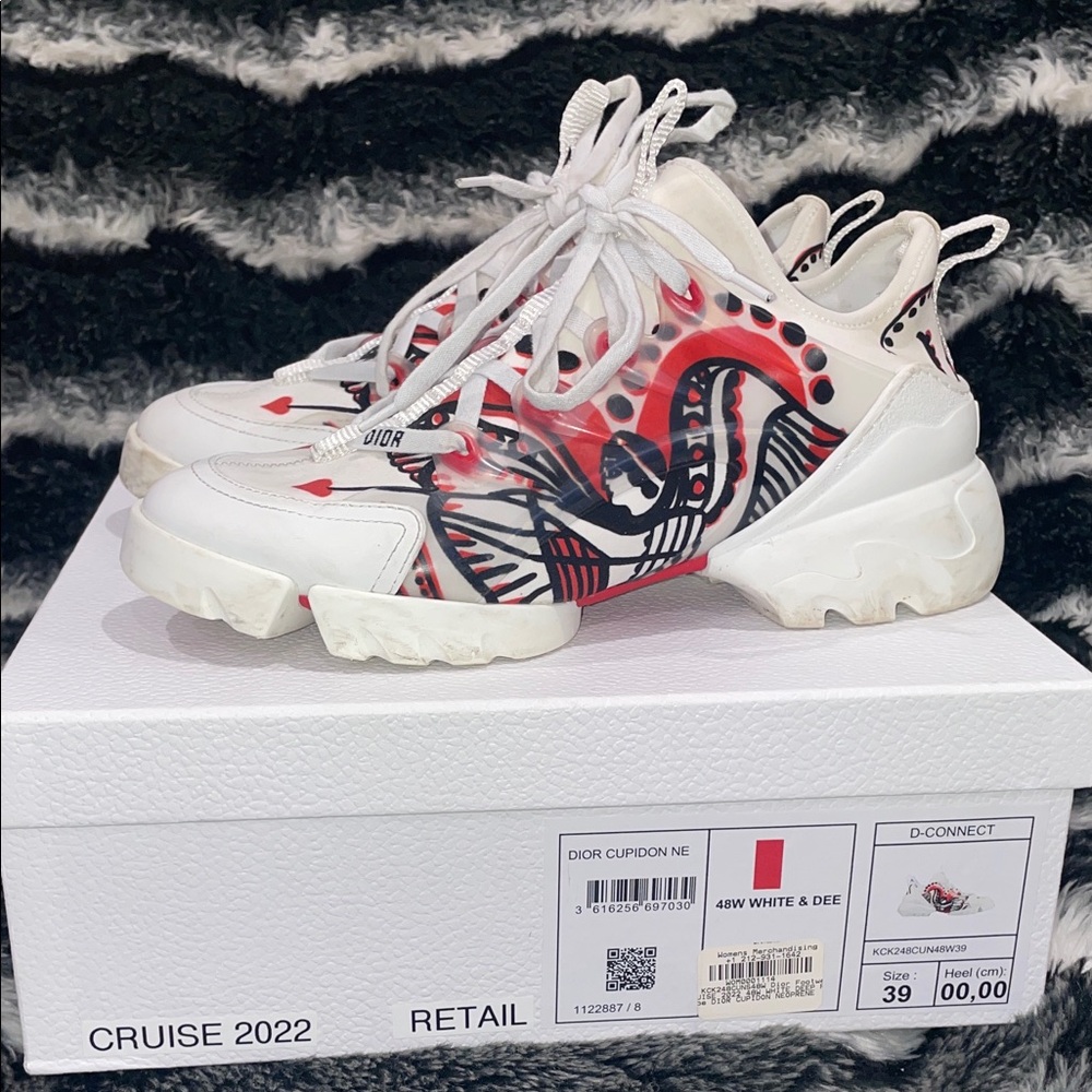 Dior White and Red Women's Sneakers